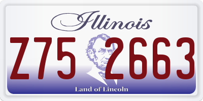 IL license plate Z752663