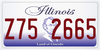 IL license plate Z752665