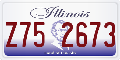 IL license plate Z752673
