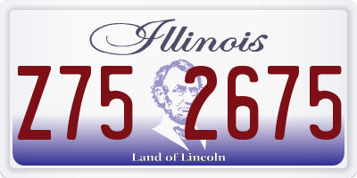 IL license plate Z752675