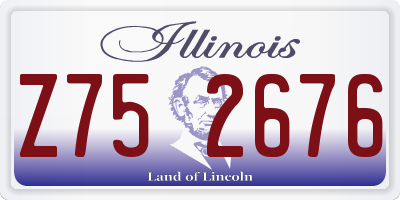 IL license plate Z752676