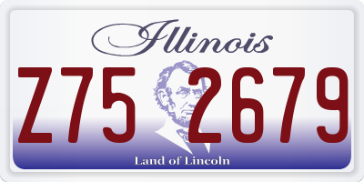 IL license plate Z752679