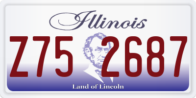 IL license plate Z752687