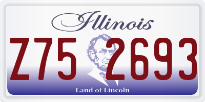 IL license plate Z752693
