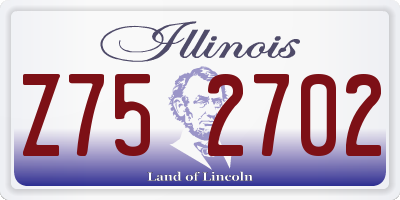 IL license plate Z752702