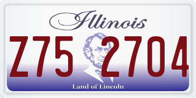 IL license plate Z752704