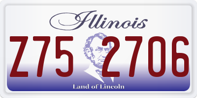 IL license plate Z752706