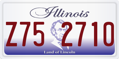 IL license plate Z752710