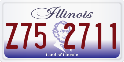 IL license plate Z752711