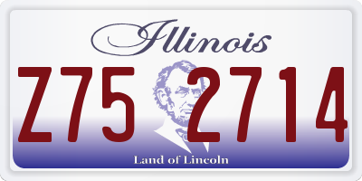 IL license plate Z752714