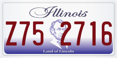 IL license plate Z752716