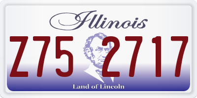 IL license plate Z752717
