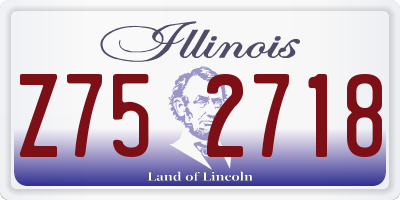 IL license plate Z752718