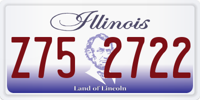 IL license plate Z752722