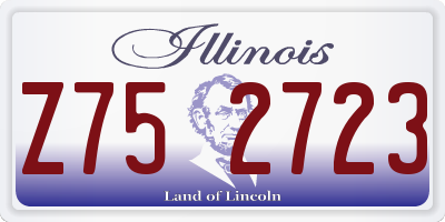 IL license plate Z752723