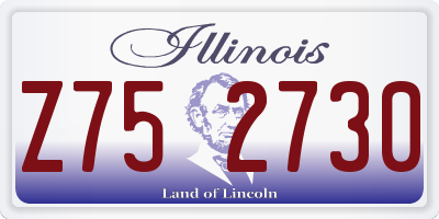 IL license plate Z752730