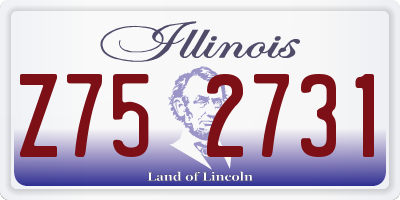 IL license plate Z752731