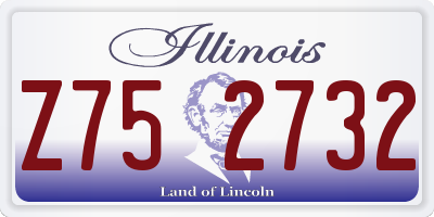 IL license plate Z752732