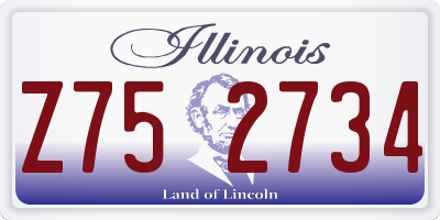 IL license plate Z752734