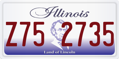 IL license plate Z752735