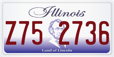 IL license plate Z752736