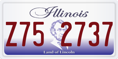 IL license plate Z752737