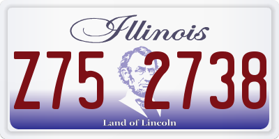 IL license plate Z752738