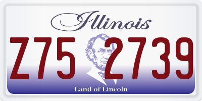 IL license plate Z752739