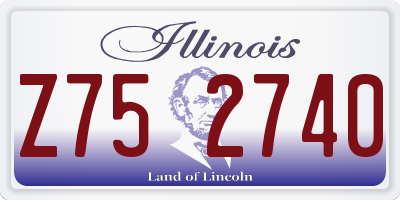 IL license plate Z752740