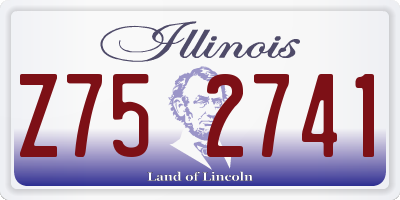 IL license plate Z752741