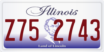 IL license plate Z752743