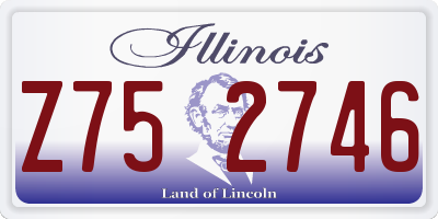 IL license plate Z752746