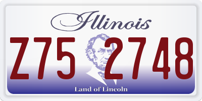 IL license plate Z752748