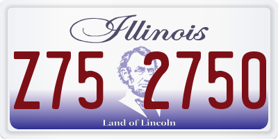 IL license plate Z752750
