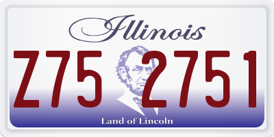 IL license plate Z752751