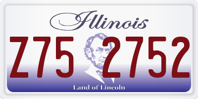 IL license plate Z752752