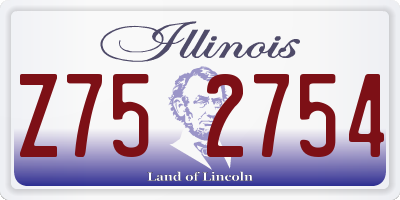 IL license plate Z752754