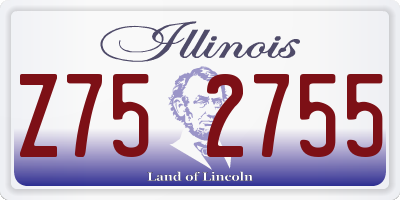 IL license plate Z752755