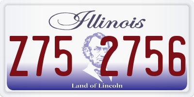 IL license plate Z752756
