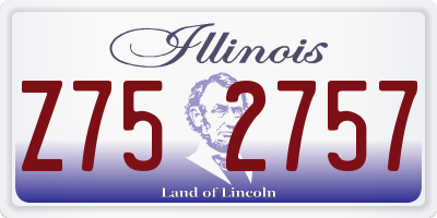 IL license plate Z752757