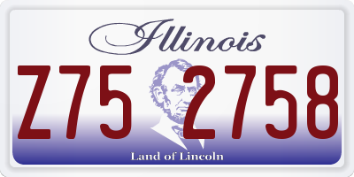 IL license plate Z752758