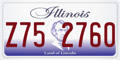 IL license plate Z752760