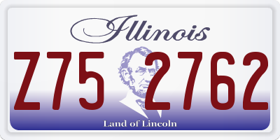 IL license plate Z752762