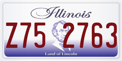 IL license plate Z752763