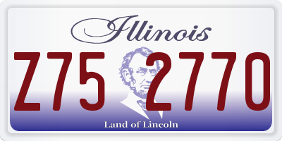 IL license plate Z752770