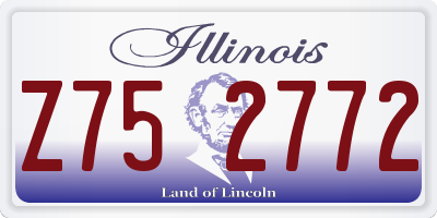 IL license plate Z752772