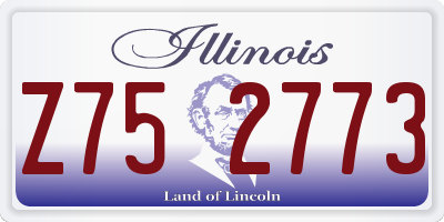 IL license plate Z752773