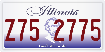 IL license plate Z752775