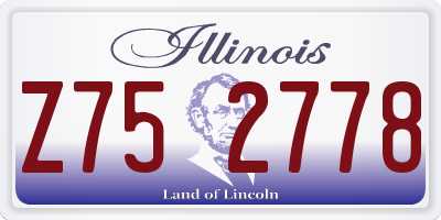 IL license plate Z752778