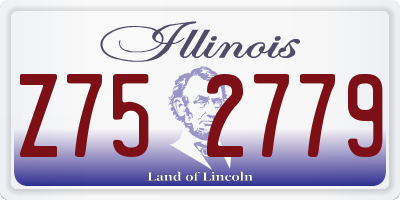IL license plate Z752779